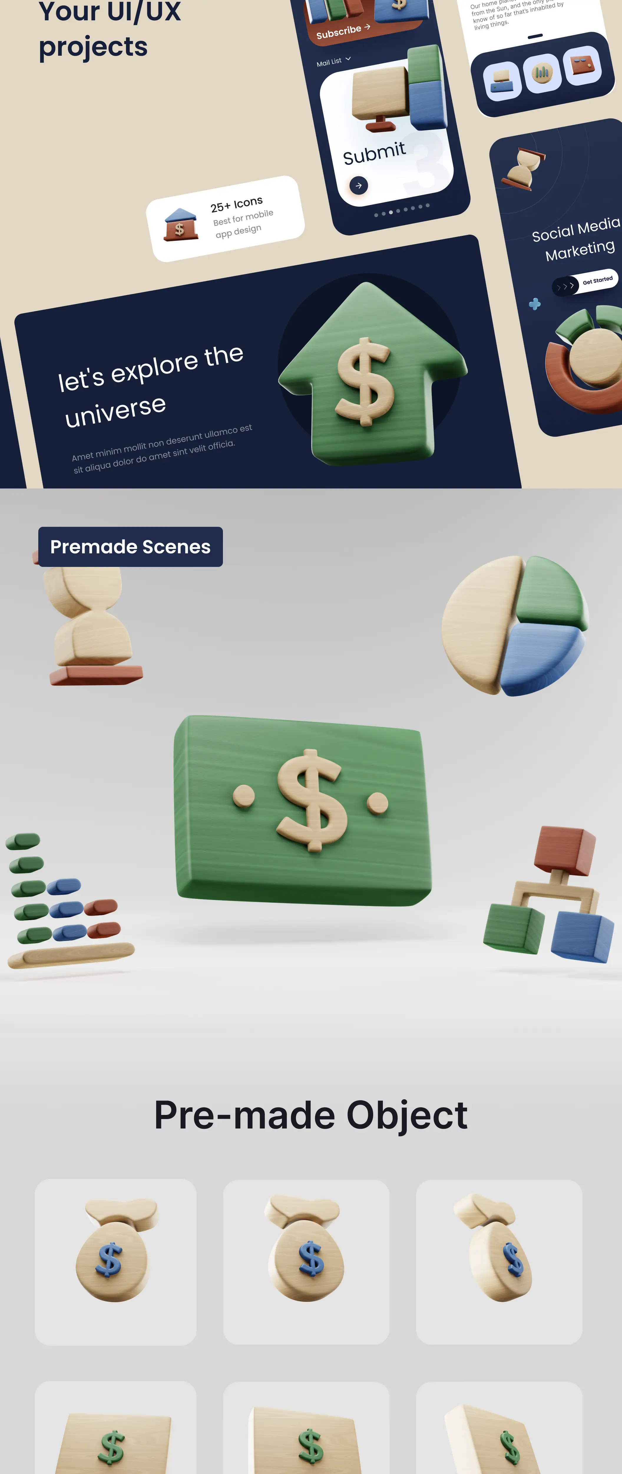 Wooden Toy 3D Models | WooT Business 3D | Iqonic Design