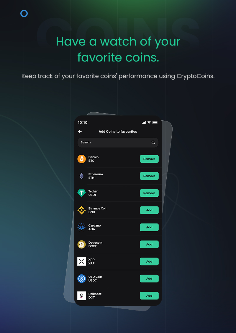 Flutter Full Cryptocurrency App for Live Tracking | CryptoCoin | Iqonic Design