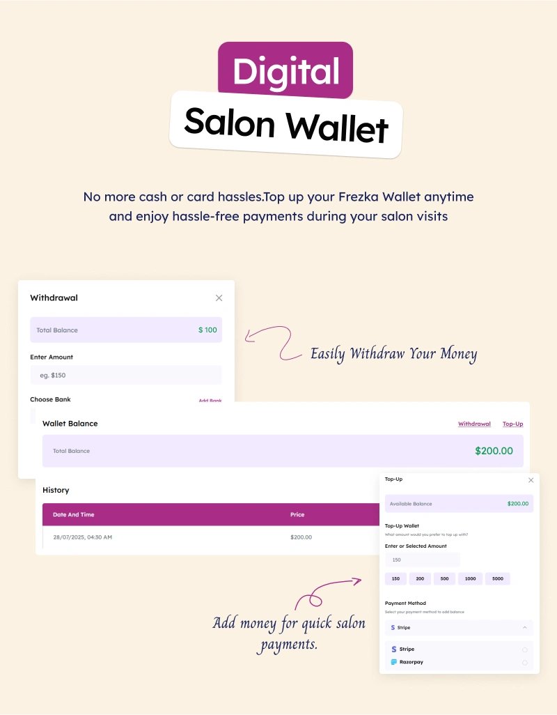 Frezka - Spa & Salon Management and Booking Flutter App