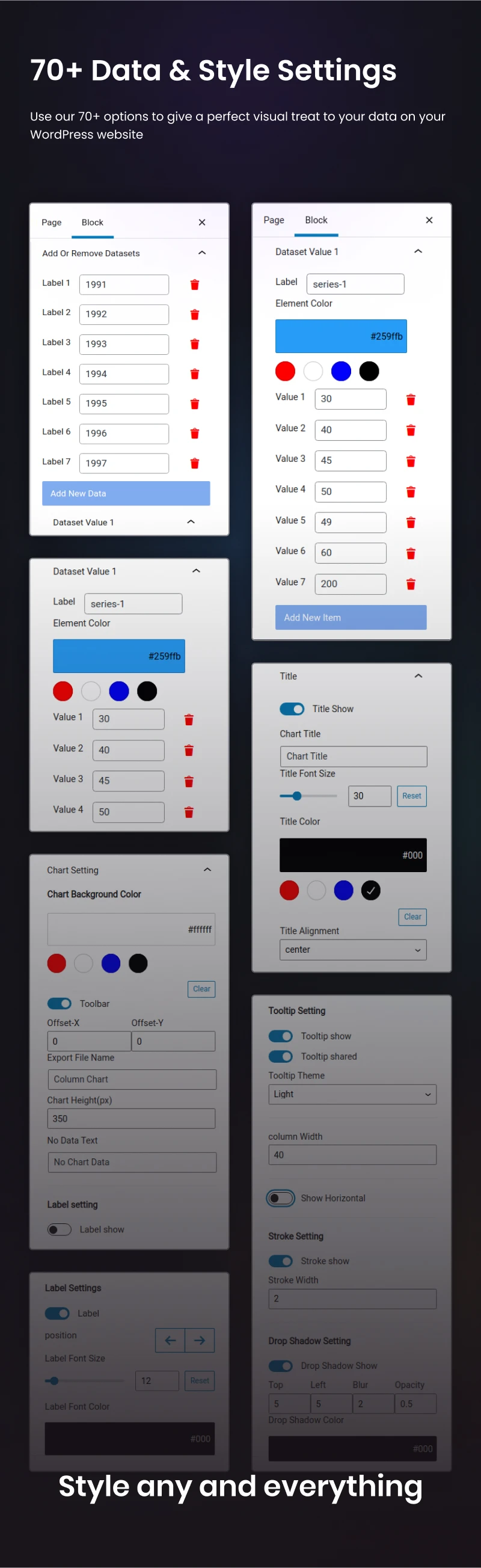 Gutenberg Charts and Graphs | Graphina | Iqonic Design