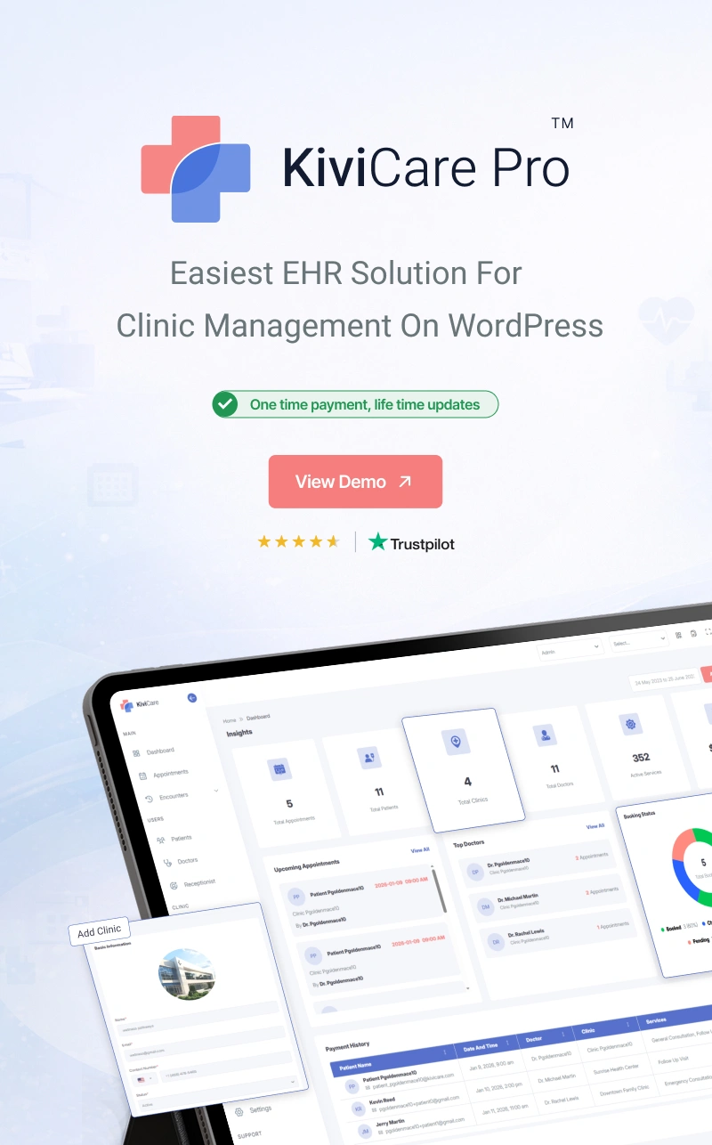 KiviCare(TM) Pro - Clinic and Patient Management System EHR (Add-on)