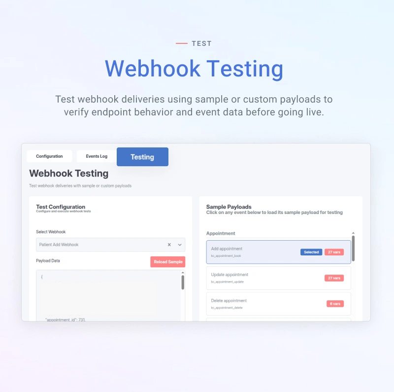KiviCare WordPress Plugin Webhook Add-on for Notification