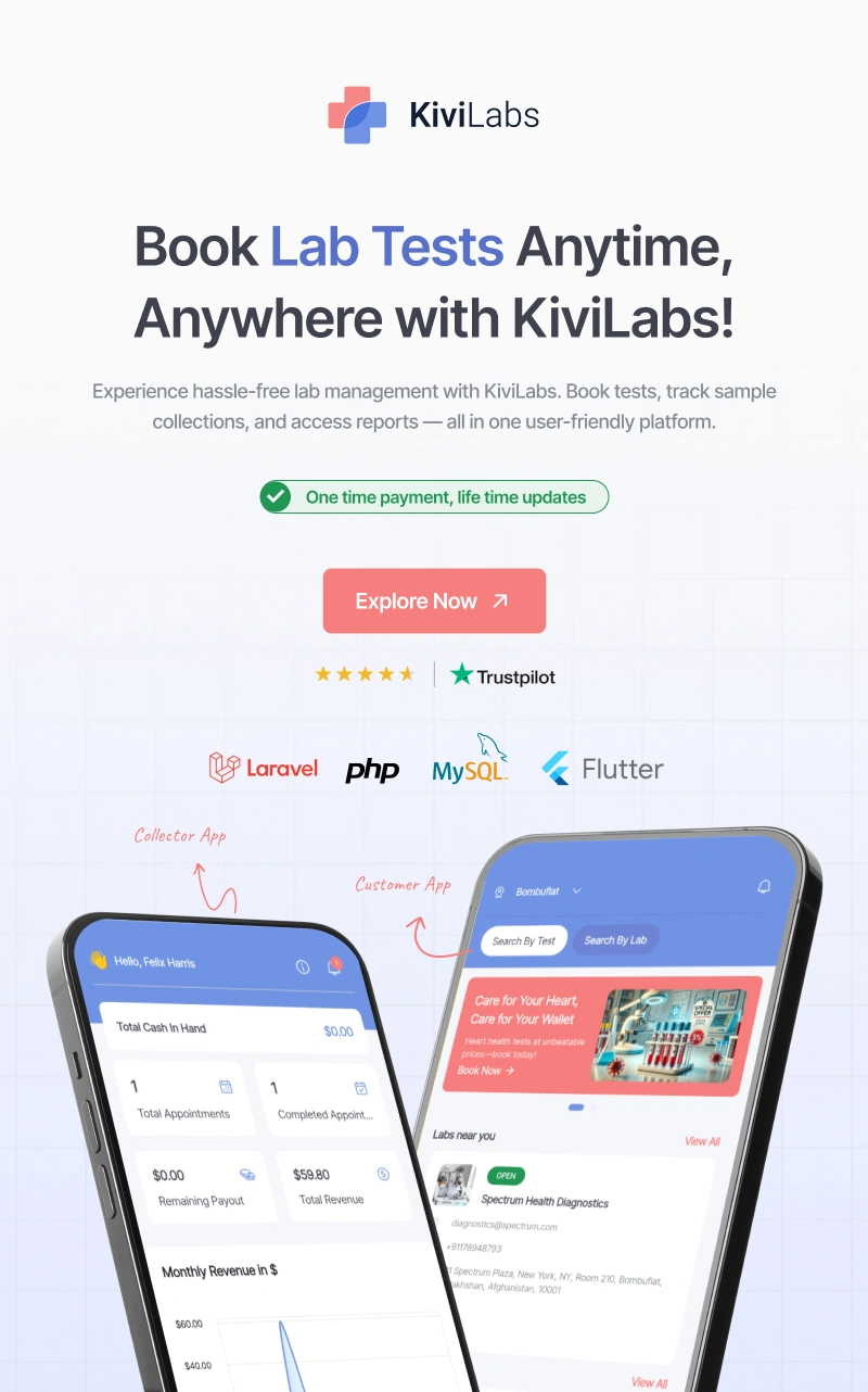 KiviLabs - Complete Laboratory Management System (Test Booking Solution with Multi-Vendor Support) - 1