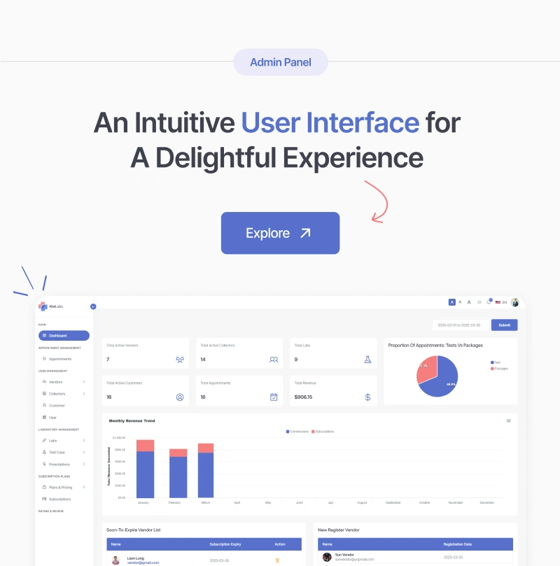 KiviLabs - Complete Laboratory Management System (Test Booking Solution with Multi-Vendor Support) - 5