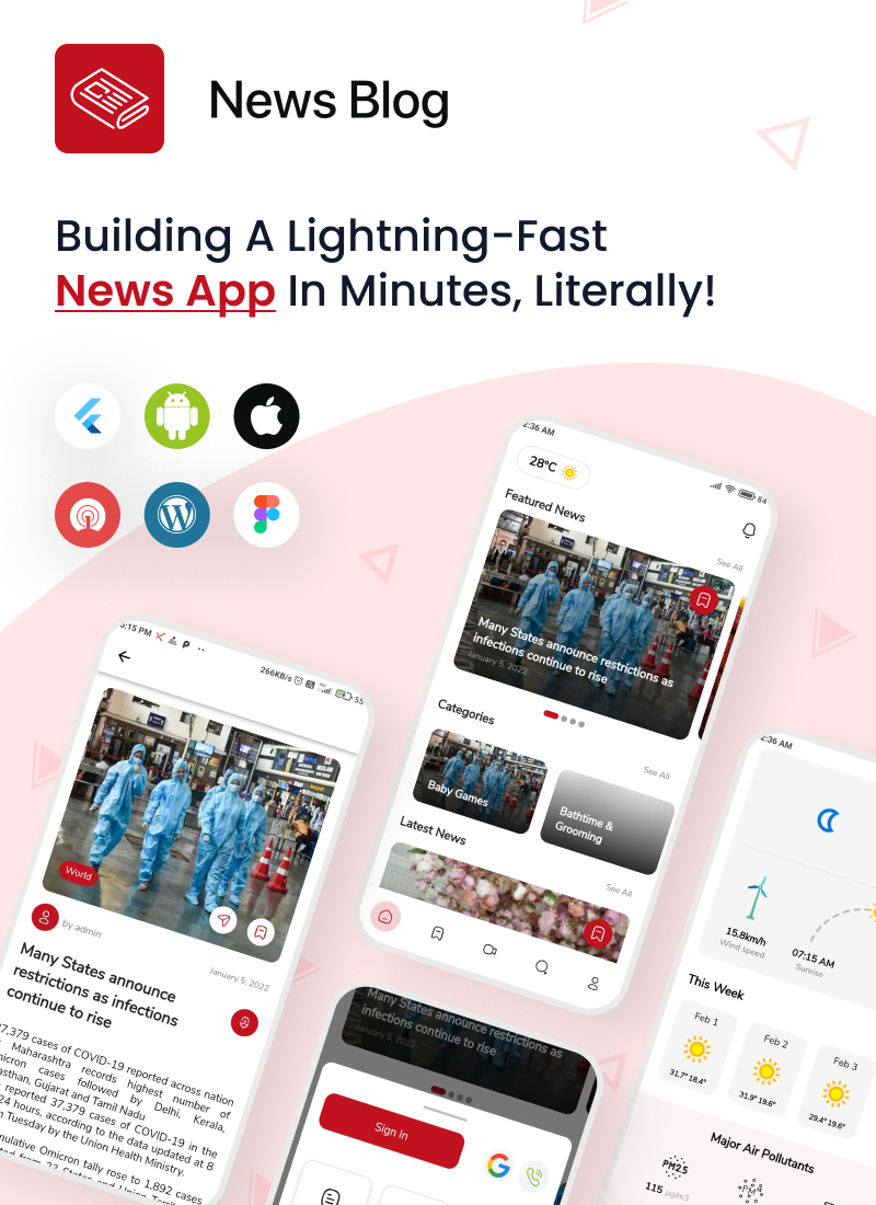 News Blog - News App with Flutter + Website with WordPress Backend - 6