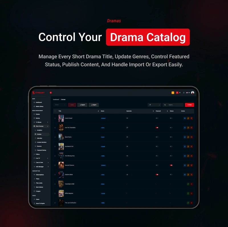 Streamit - OTT Streaming Short Drama (Add-on)