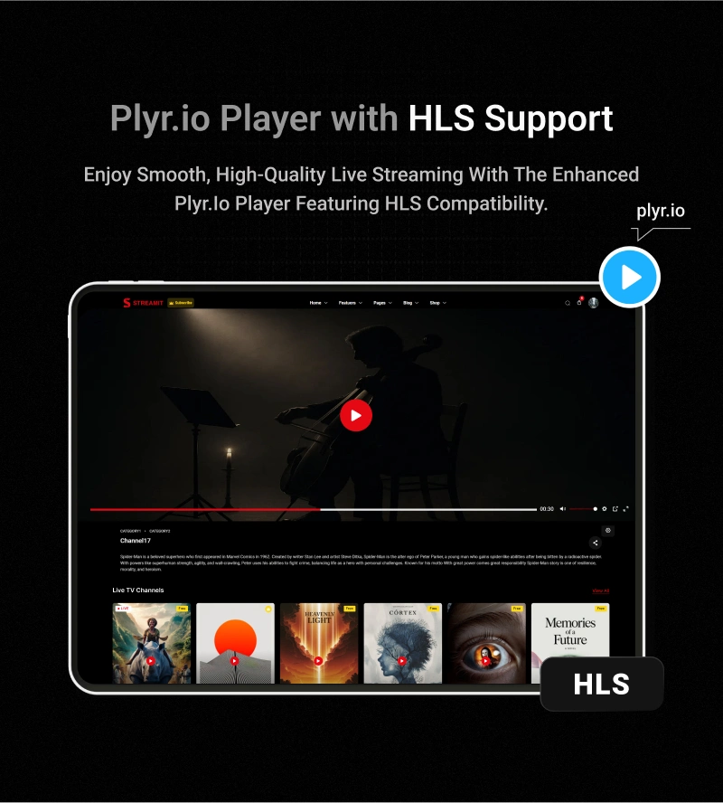 Streamit - Live Streaming Video Player WordPress Plugin