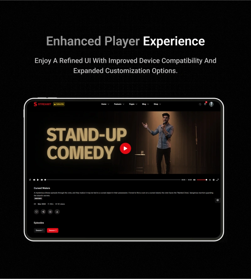 Streamit - Live Streaming Video Player WordPress Plugin