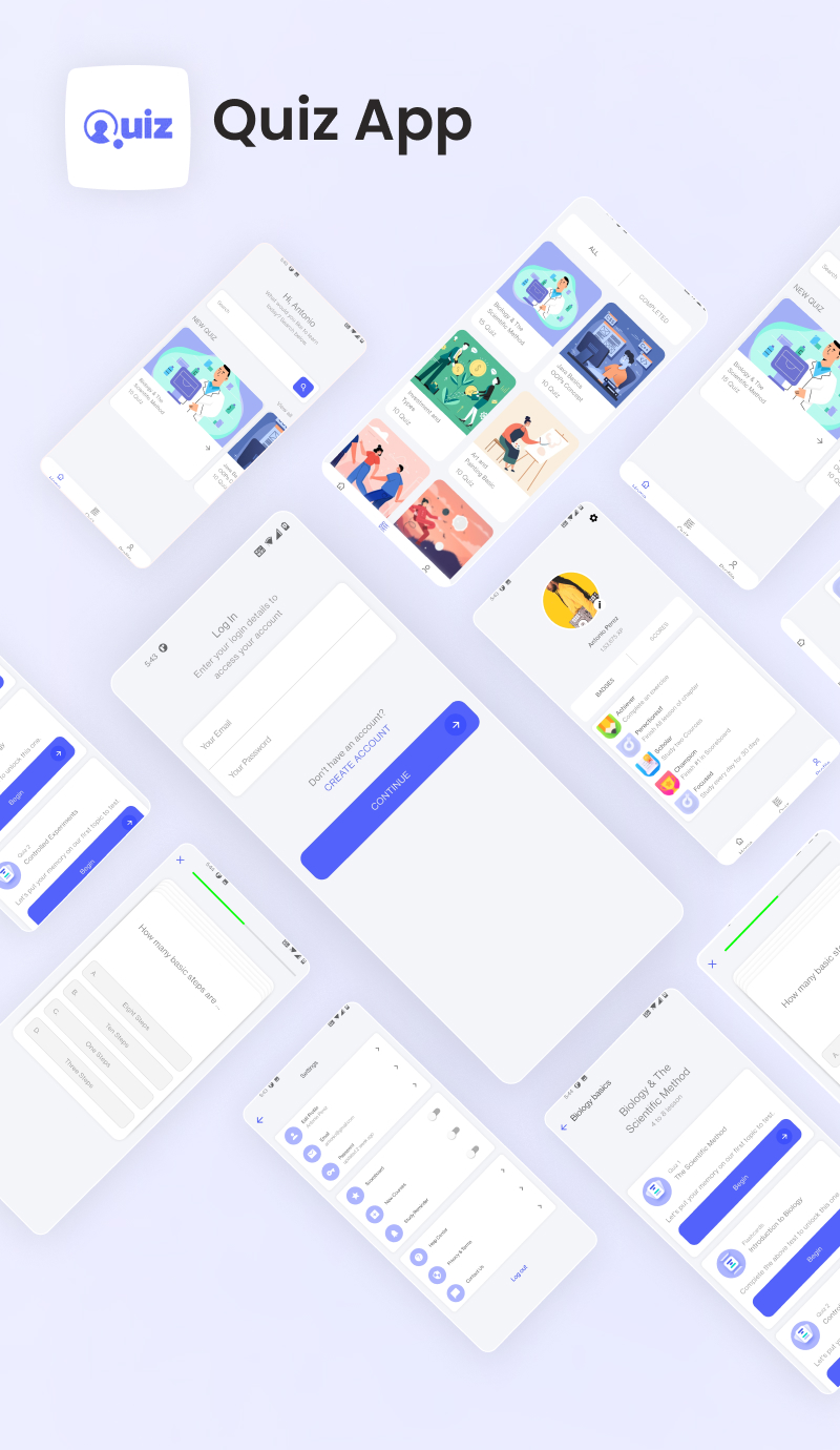 Quiz app Flutter UI kit Free | Quiz | Iqonic Design