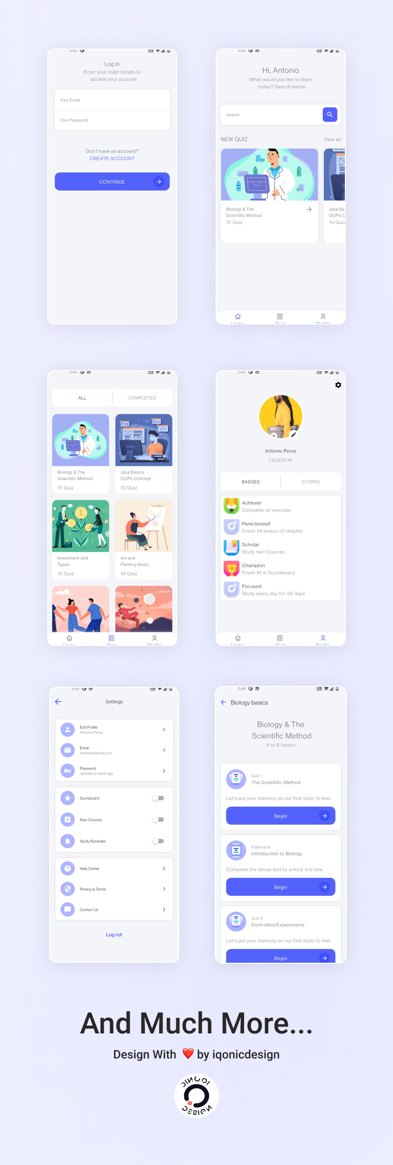 Quiz app Flutter UI kit Free | Quiz | Iqonic Design