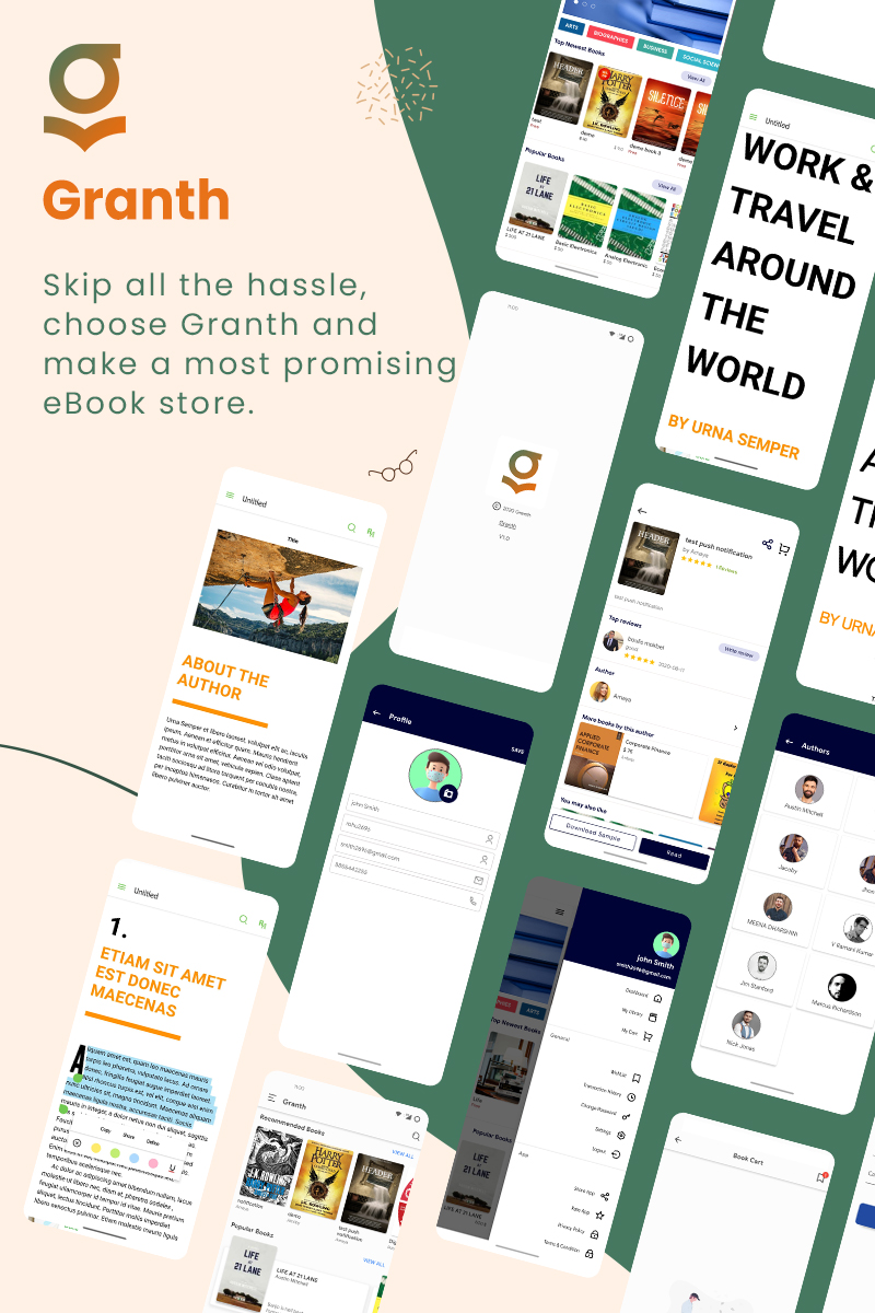 Best Ebook Reader App for Android | Granth | Iqonic Design