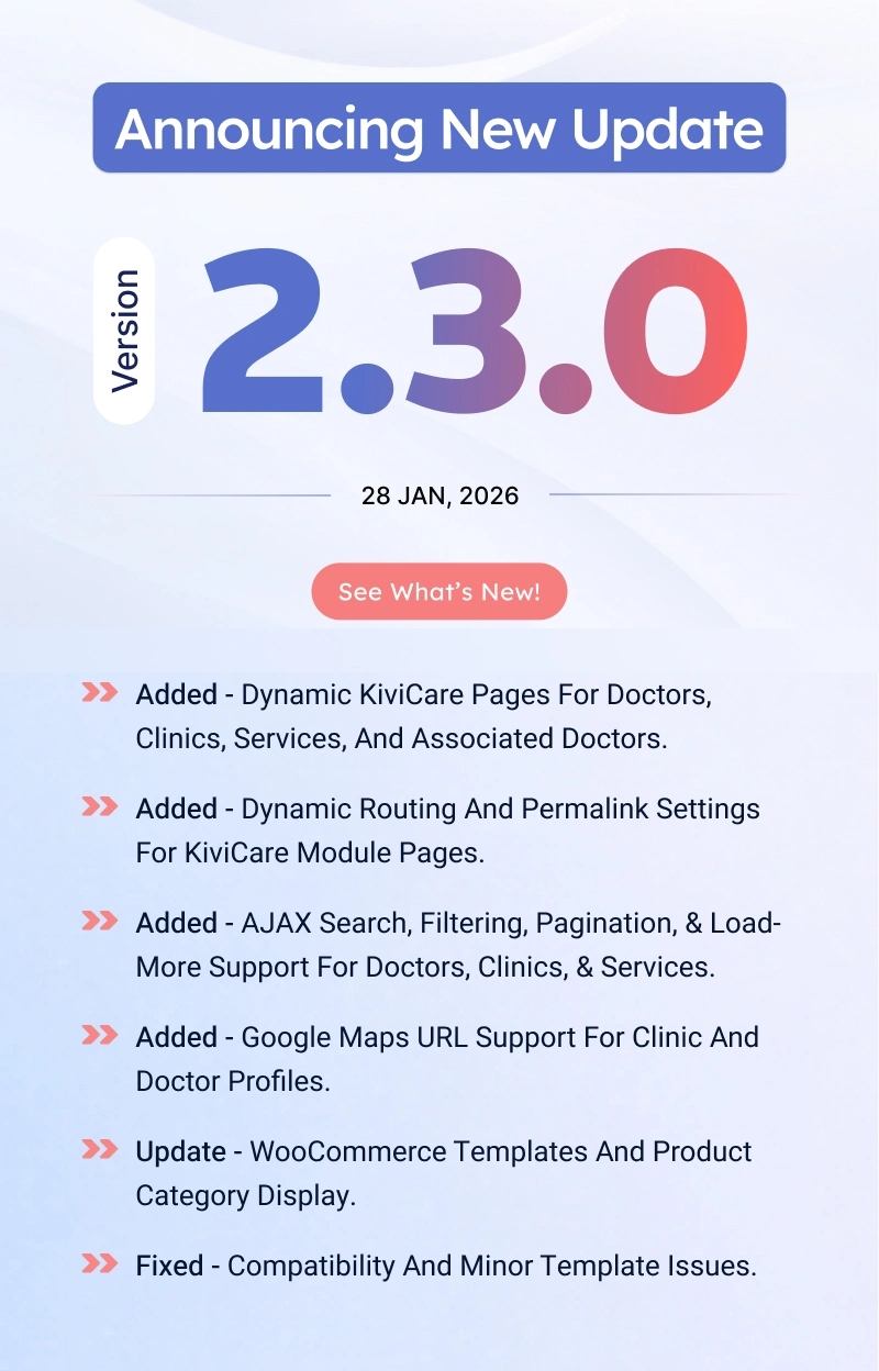 Medical clinic and patient management WordPress theme | KiviCare | Iqonic Design