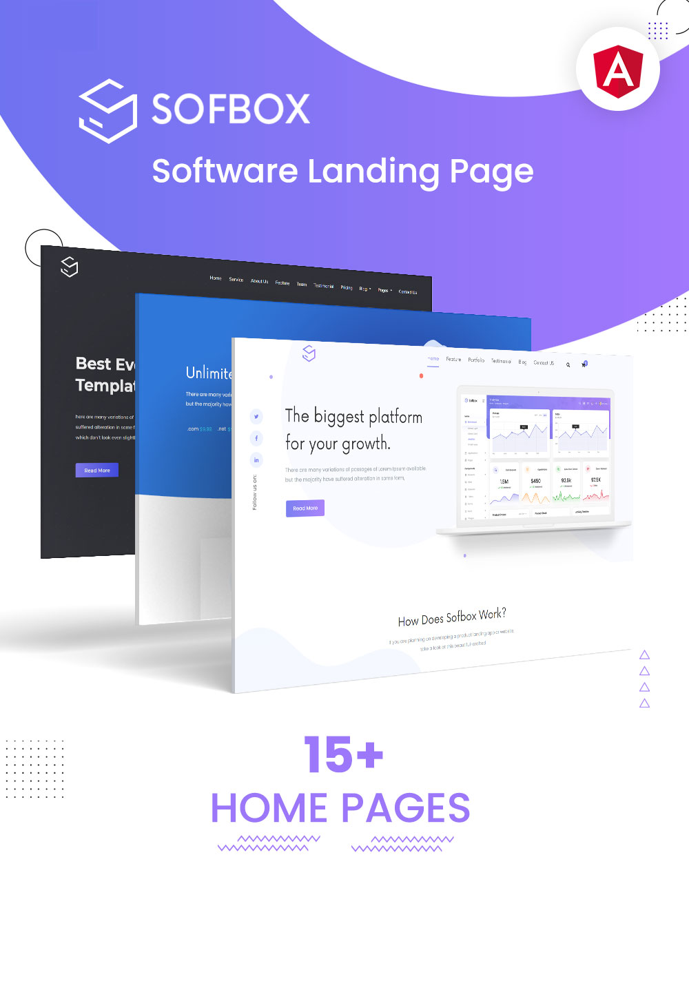 Sofbox - Angular 9 Software SaaS Landing Page - 1