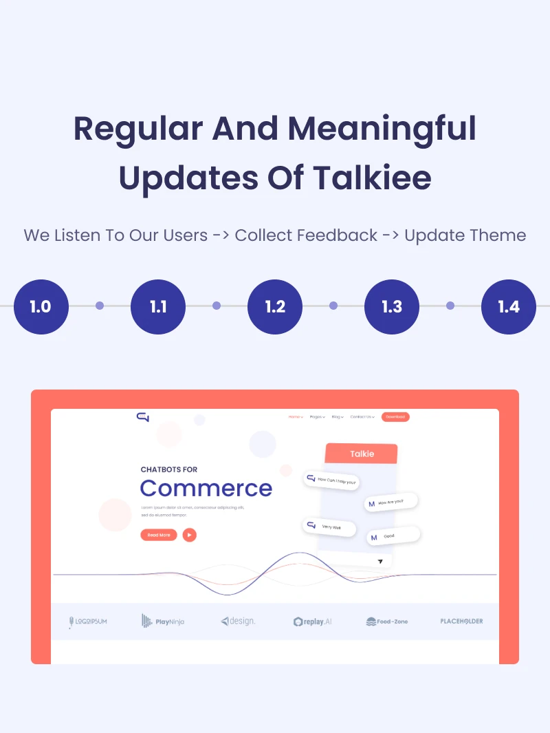 Tech Startup Landing Page | Talkie | Iqonic Design