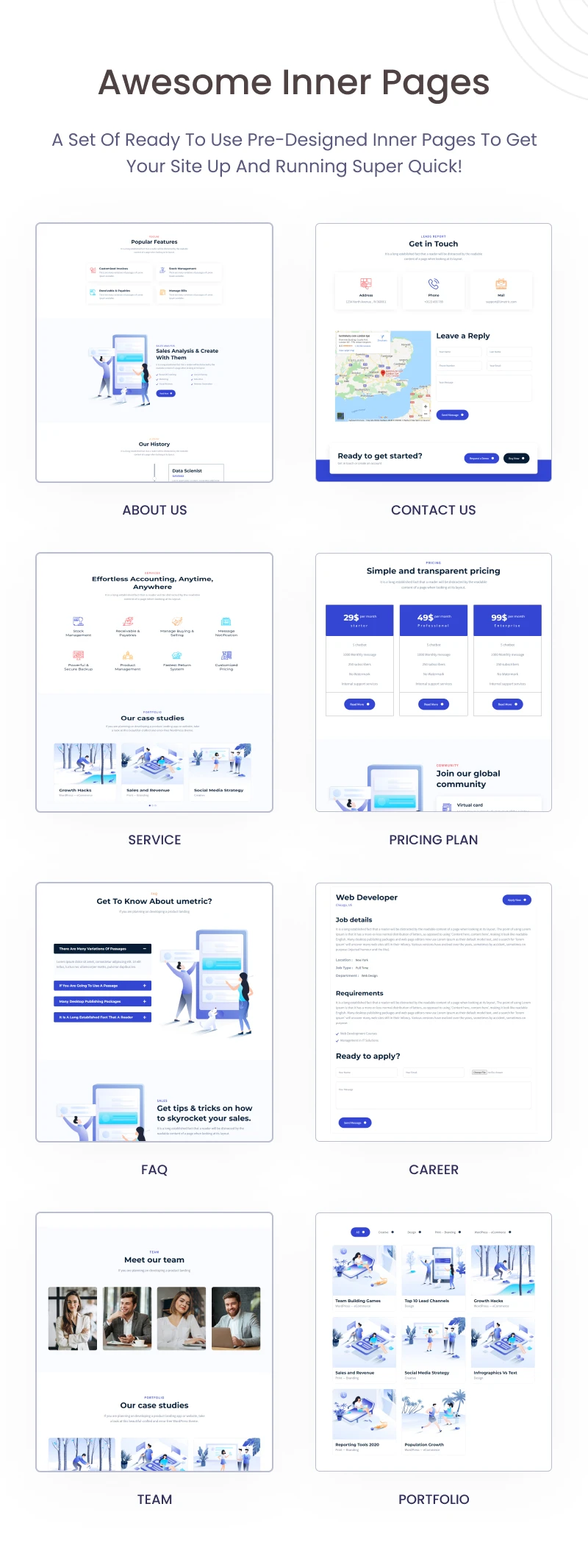 Umetric - WordPress Dashboard, Reporting and Infographic Theme - 10