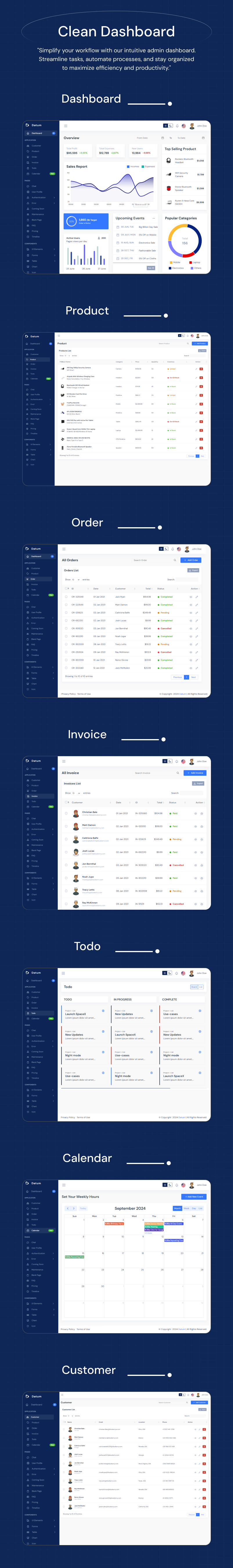 Datum - CRM Admin Dashboard Template (HTML, React & Vue)