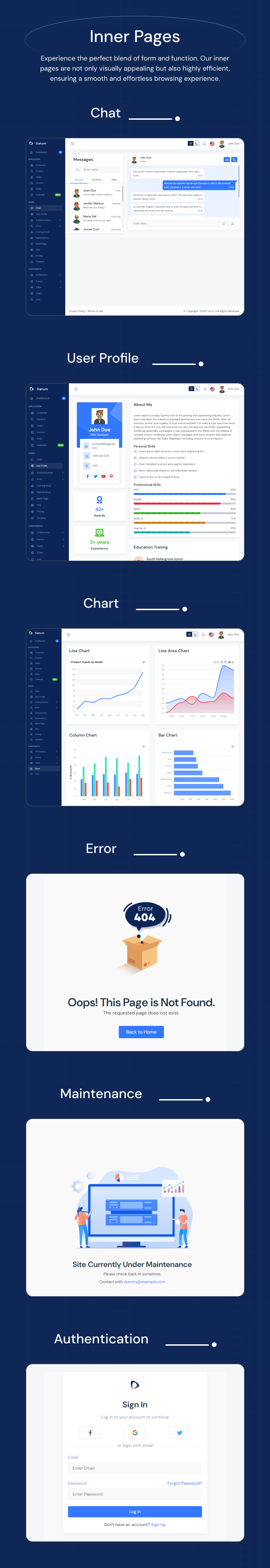 Datum - CRM Admin Dashboard Template (HTML, React & Vue)
