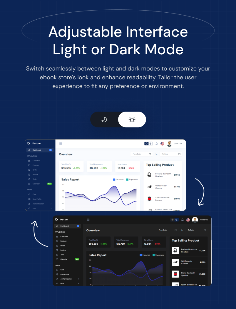 Datum - CRM Admin Dashboard Template (HTML, React & Vue)