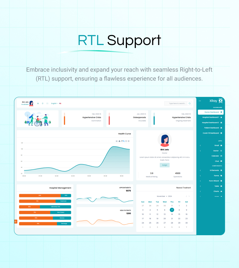 XRay 3.0 - Hospital & Medical Admin Template (React, Vue)