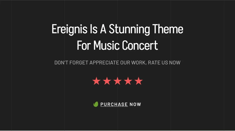 Music Concert WordPress Theme | Ereignis | Iqonic Design