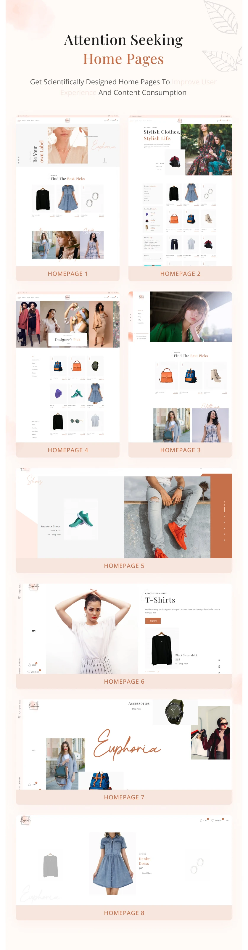 WordPress Clothing Store Theme | Euphoria | Iqonic Design