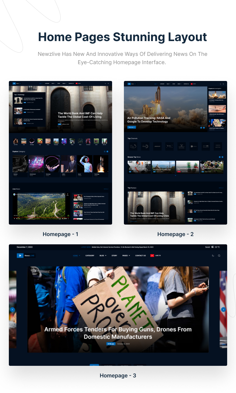 Newz LIVE - News & Media Streaming WordPress Theme - 4