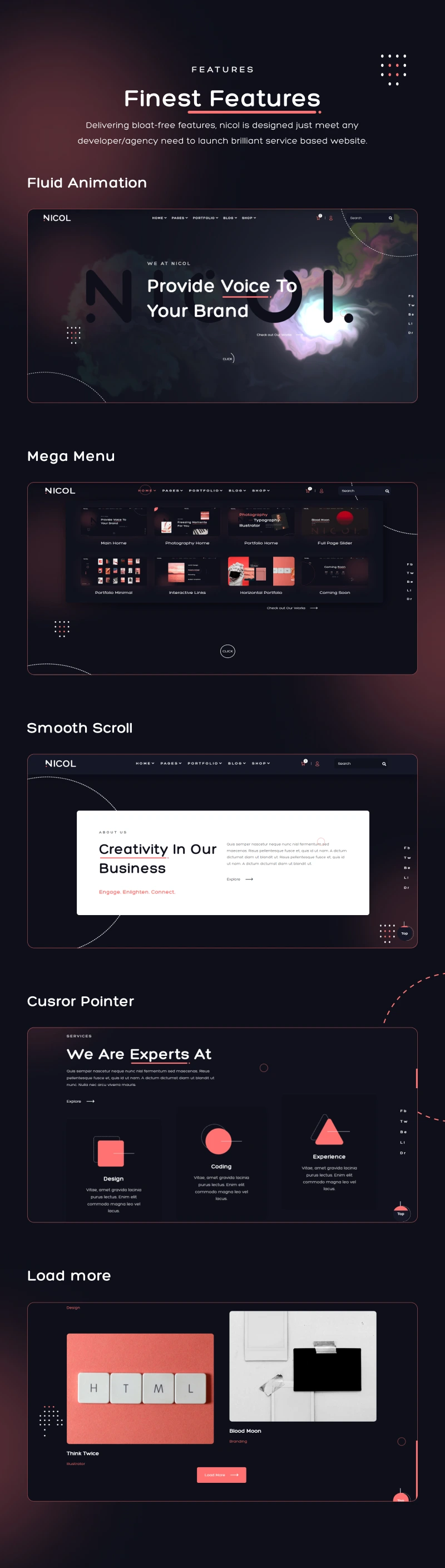 Branding Agency WordPress Theme | Nicol | Iqonic Design