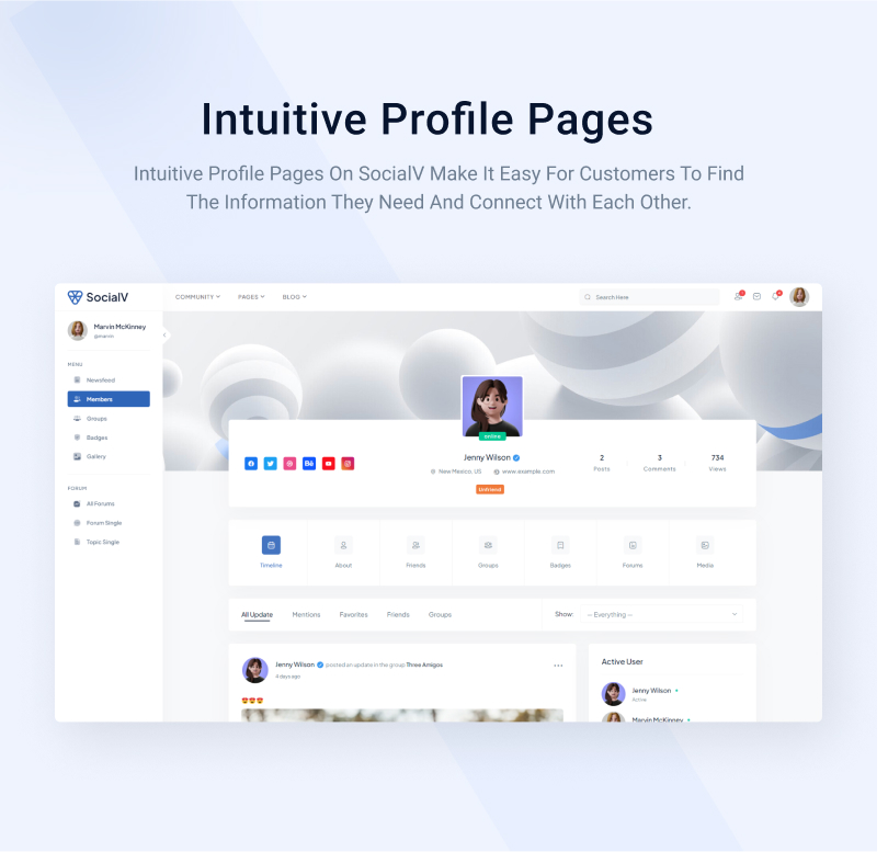 SocialV – Social Network and Community BuddyPress Theme