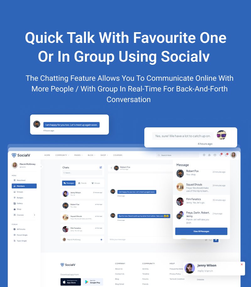 SocialV - Social Network and Community BuddyPress Theme - 1